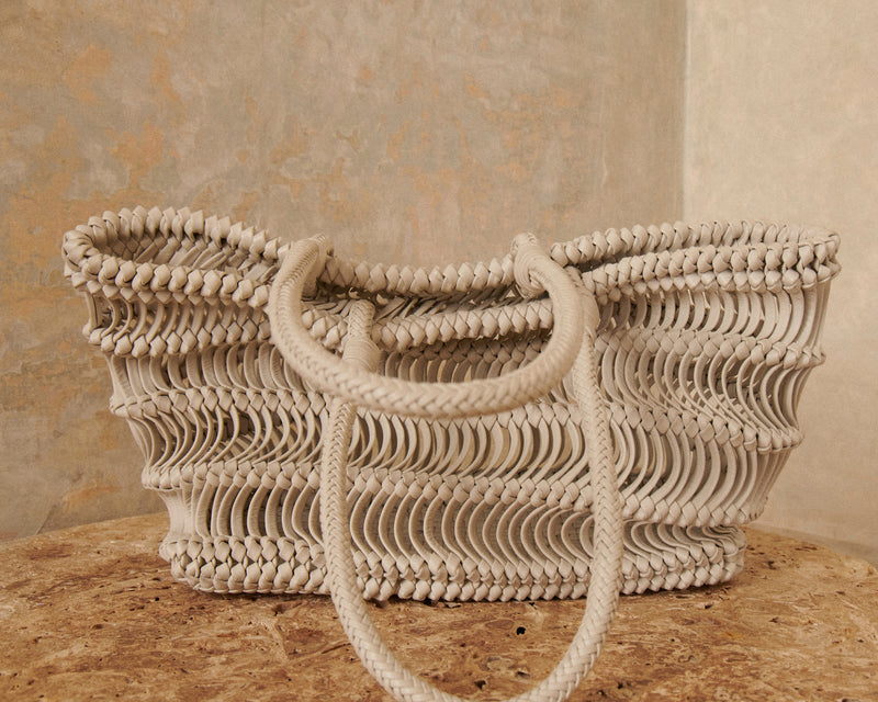 The Knotty Tote - White