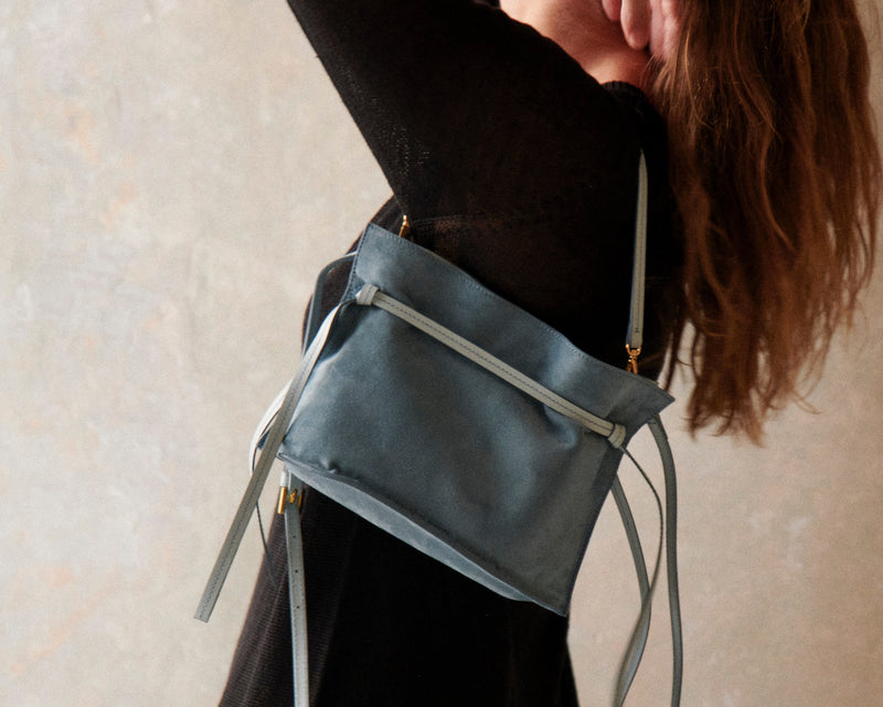 Cleo Pochette (Denim Suede)