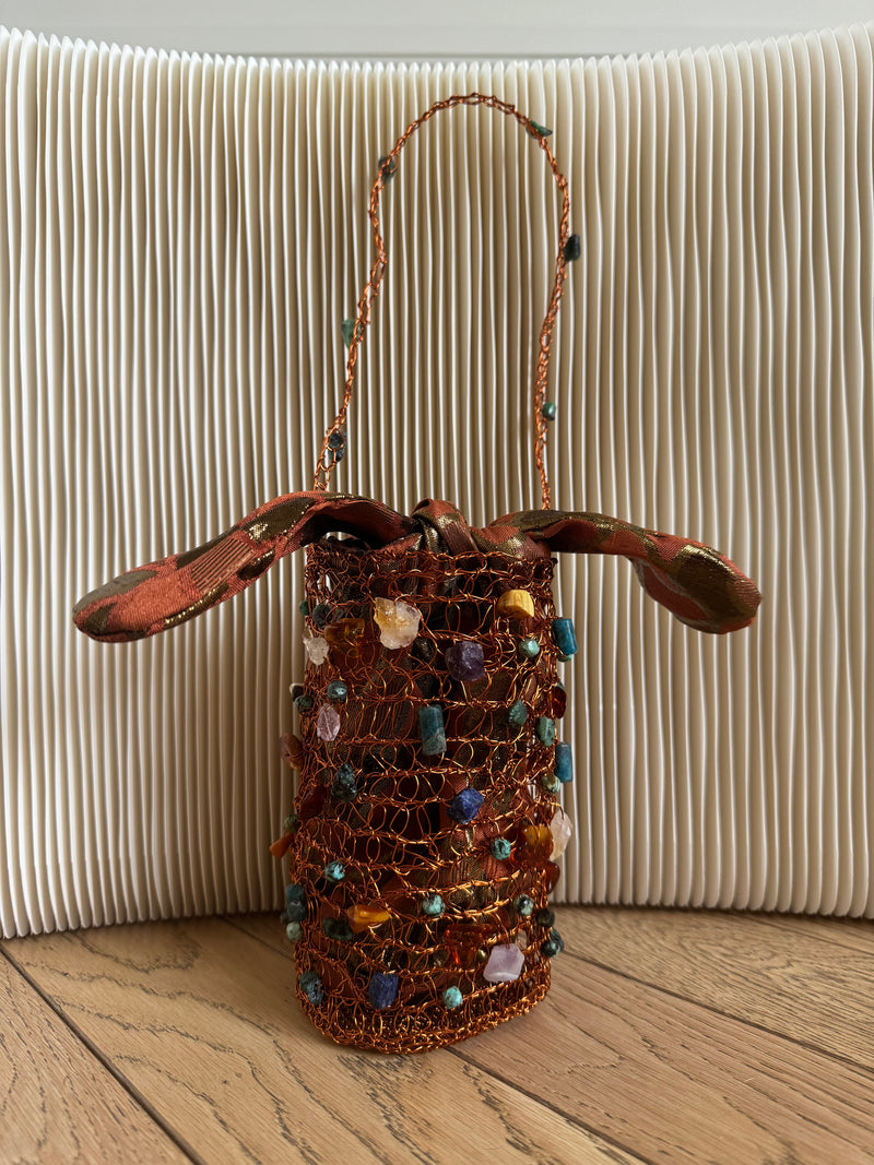 Cylinder - Copper / Gem Stones