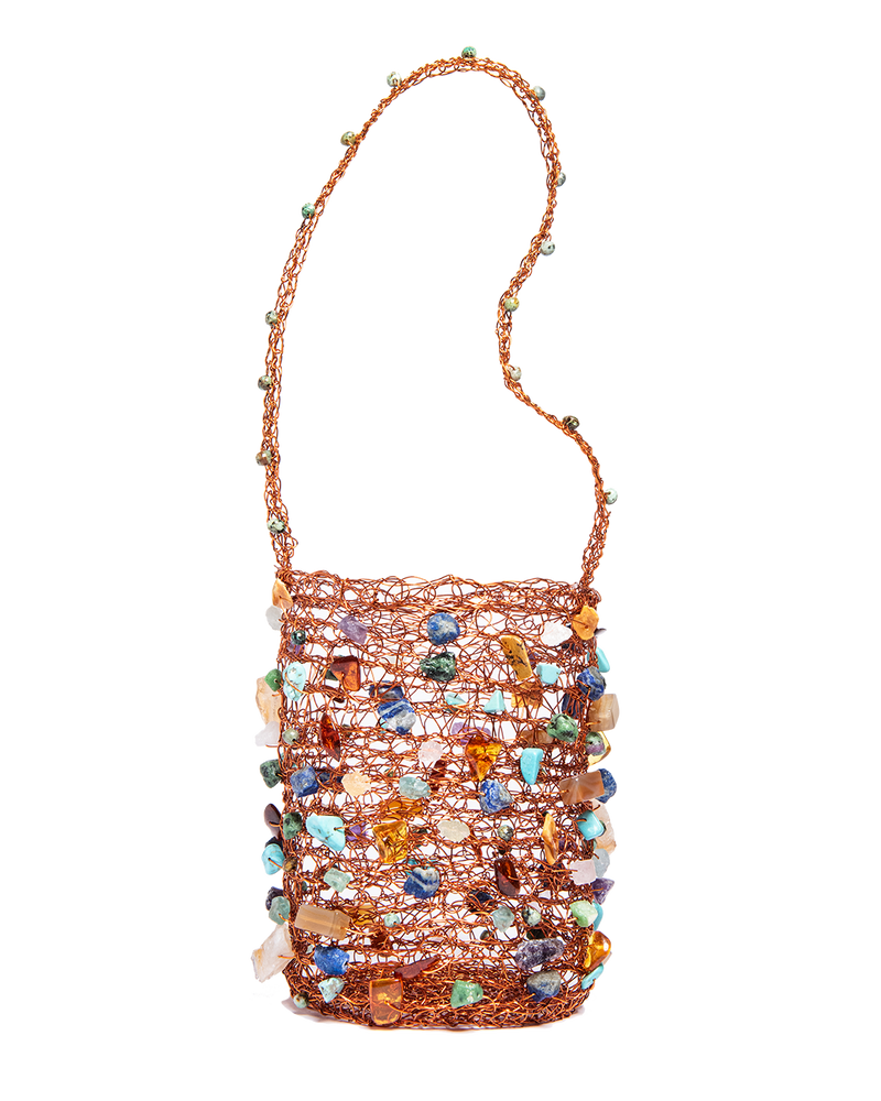 Cylinder - Copper / Gem Stones