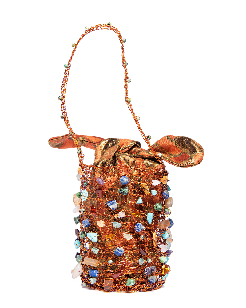 Cylinder - Copper / Gem Stones