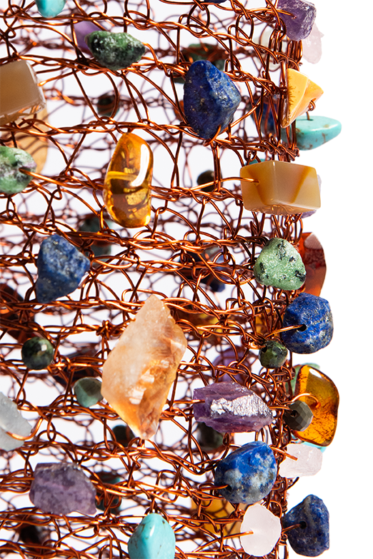 Cylinder - Copper / Gem Stones